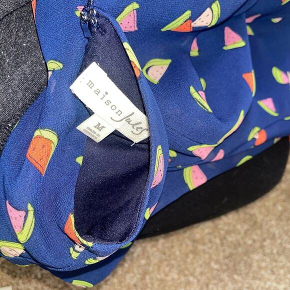 Maison Jules Watermelon Sleeveless Summer A- Line Dress Size M Fit/Flare - Picture 5 of 12